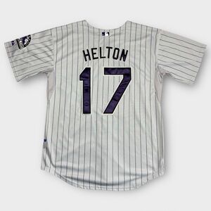 Colorado Rockies Todd Helton #17 Majestic Authentic MLB Jersey Size 50 Cool Base